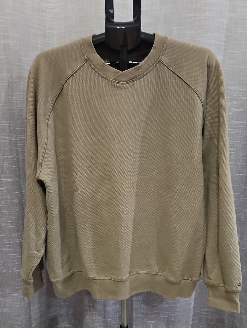 Greg Norman Coastal Crewneck Waffle Knit Golf Sweatshirt Pullover